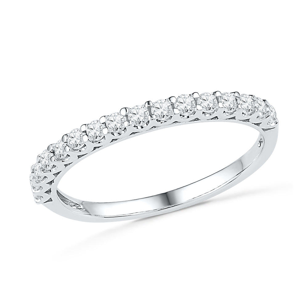 Ladies Diamond Wedding Band in Sterling Silver-SHRA030296-SS - Jewelry by Johan