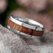 Titanium Men's Wedding Band With Mesquite Wood