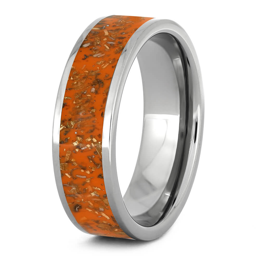 Orange Stardust™ Men's Wedding Band-2556 - Jewelry by Johan
