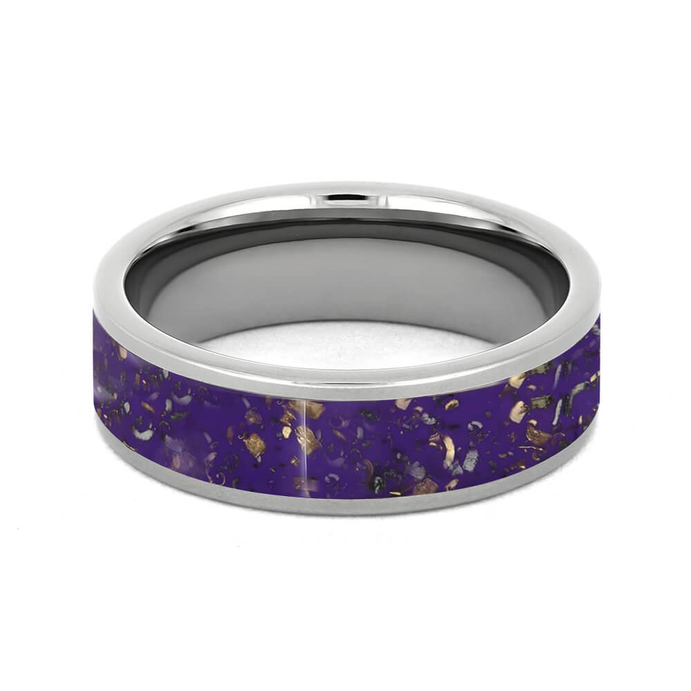 Purple Stardust™ Titanium Men's Wedding Band-2560 - Jewelry by Johan