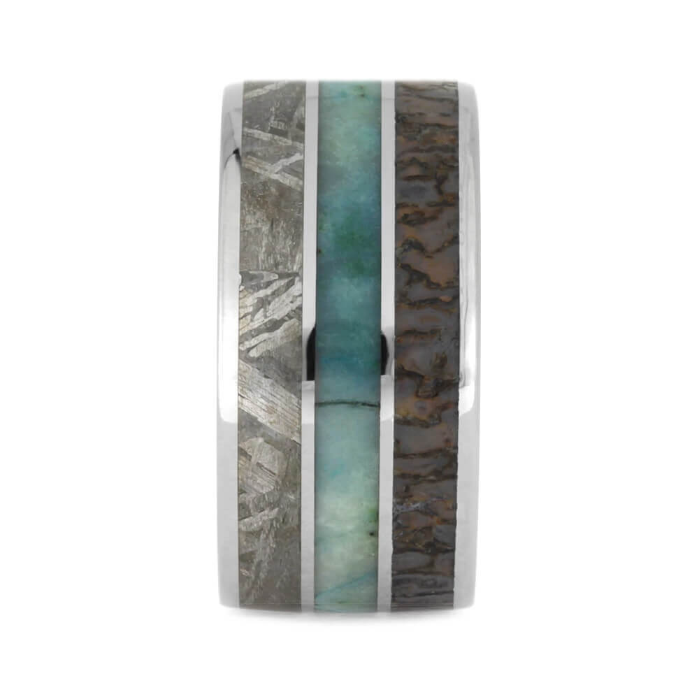 Flat Chrysocolla Wedding Band for Men