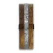 Whiskey Oak Ring With Meteorite, Wooden Men's Wedding Band-2585 - Jewelry by Johan