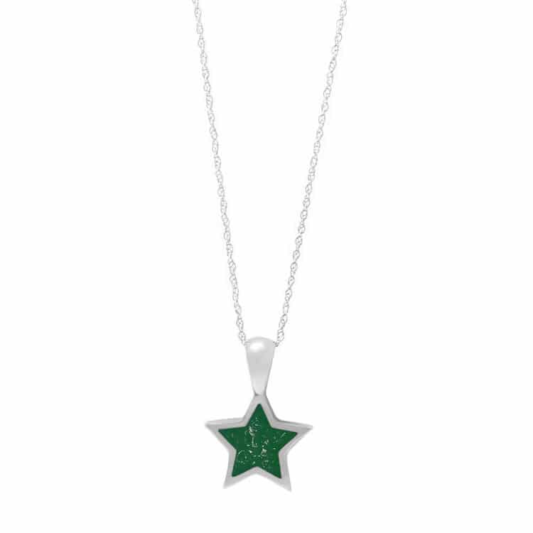 Stardust Medium Flower 18K Green Gold & Diamond Pendant Necklace