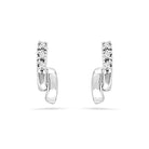 Triple Diamond Stud Earrings, White Gold or Silver-SHEF011724ATW - Jewelry by Johan