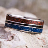 Men's Wedding Band with Dinosaur Bone and Stardust