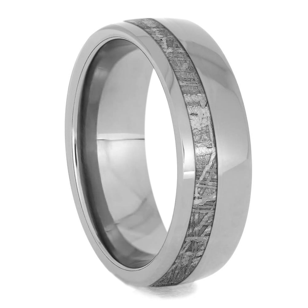 Simple, Gibeon Meteorite Wedding Band, 7mm Ring