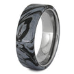 Men's Wedding Band with Cobaltium Mokume Overlay-2653 - Jewelry by Johan