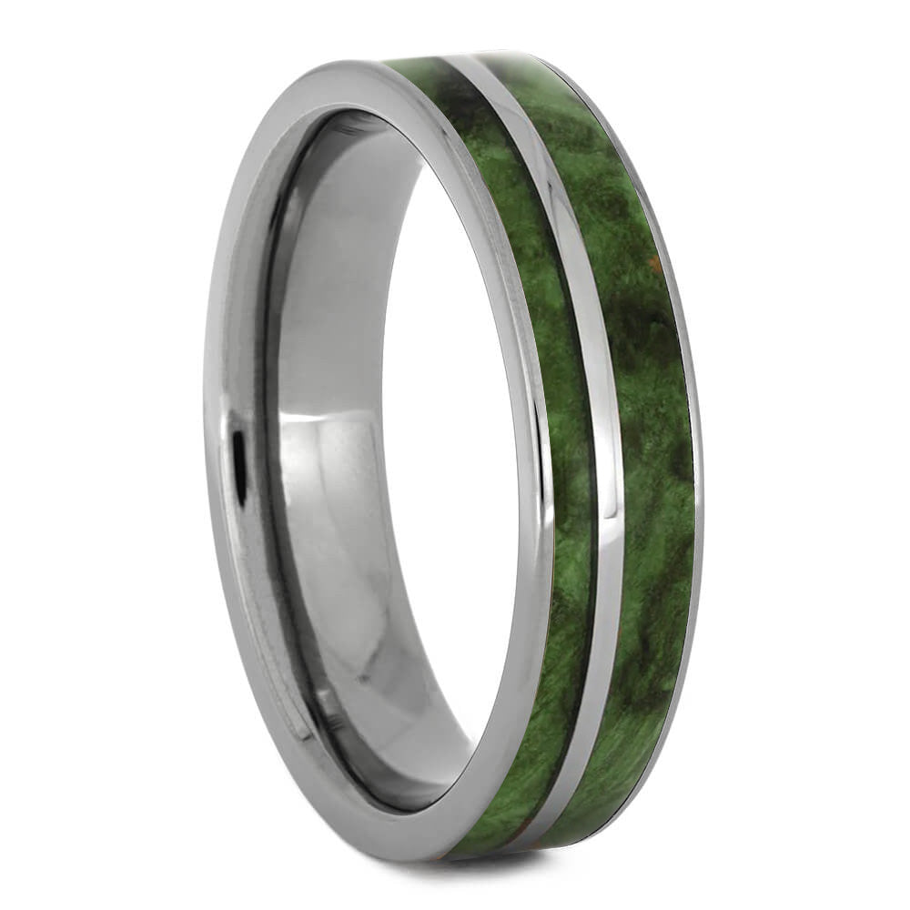 Green Wood Women's Ring