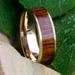 Rose Gold Ipe Wood Wedding Band