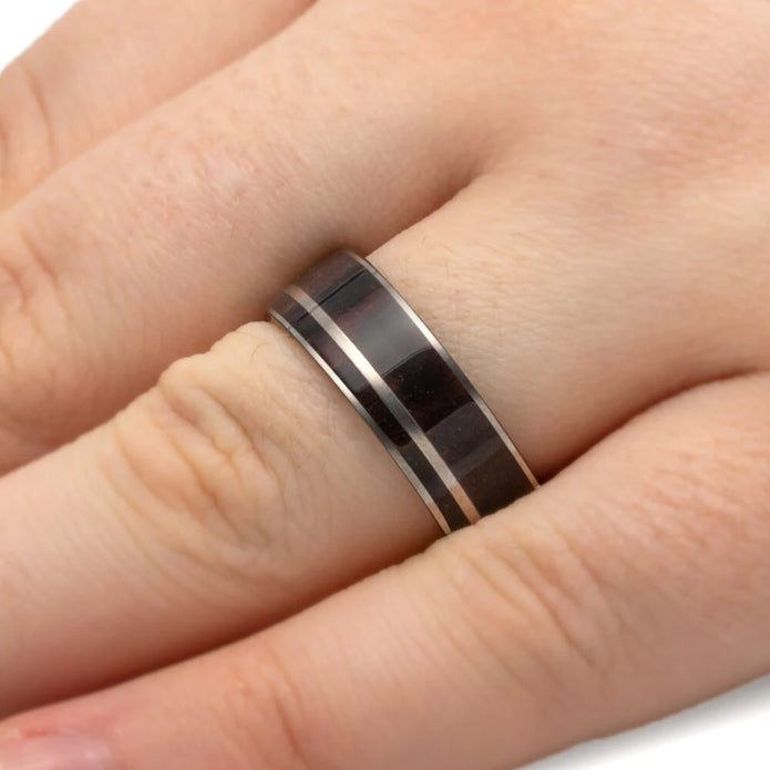 Ruby Redwood Wedding Band