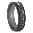 Sandblasted Titanium Ring Inlaid With Ashes-2690 - Jewelry by Johan