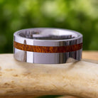 Tungsten Men's Wedding Band With Ironwood - Jewelry by Johan