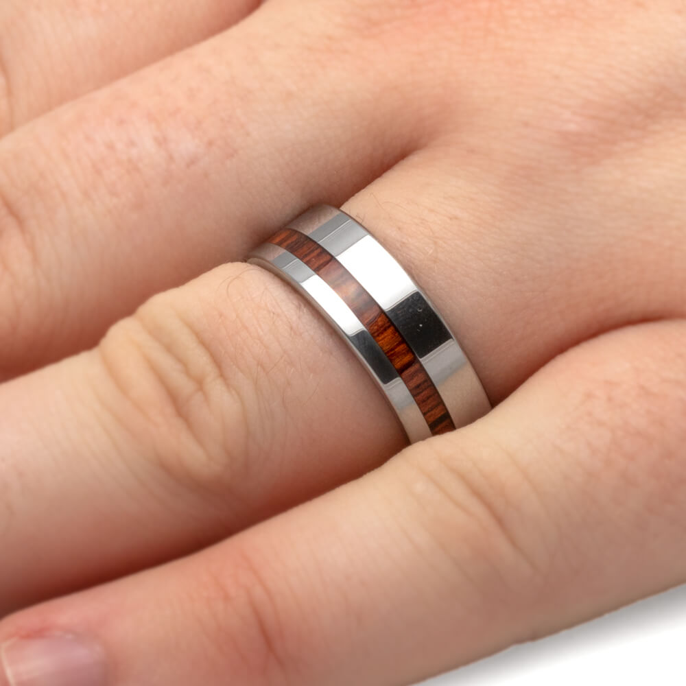 Tungsten Honduran Rosewood Men's Wedding Band-2710 - Jewelry by Johan