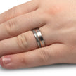 Antler and Titanium Wedding Band