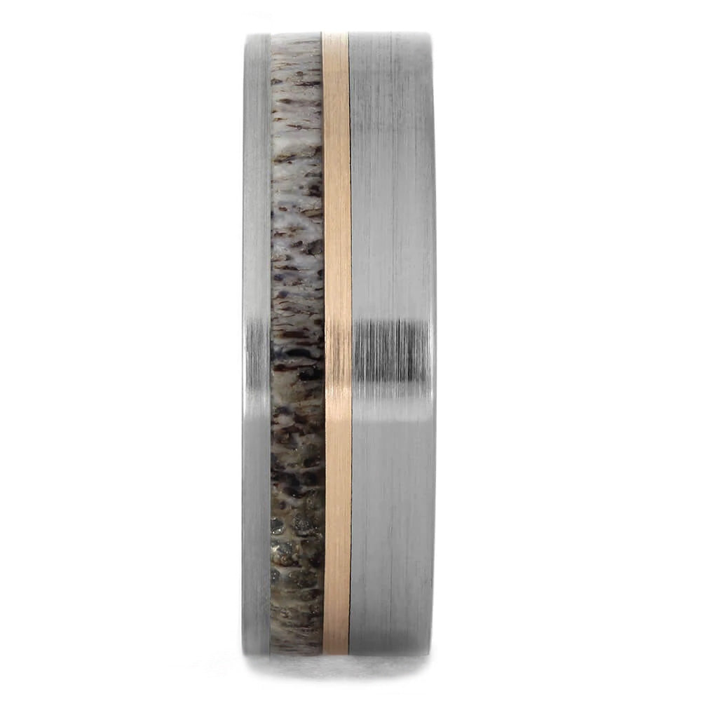 Antler Men's Wedding Band