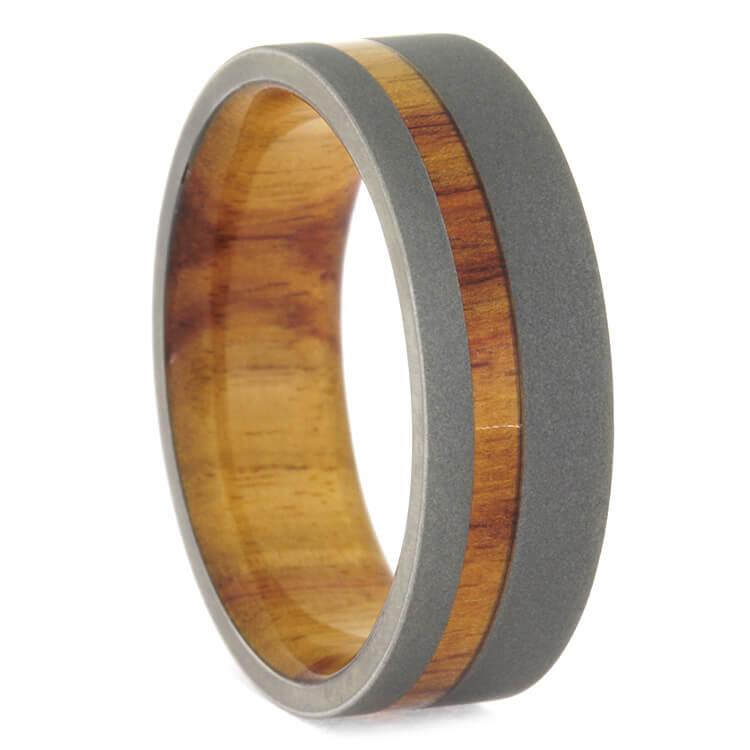 Men's Wooden Wedding Band With Tulip Wood Sleeve, Size 12.25-RS9685 - Jewelry by Johan