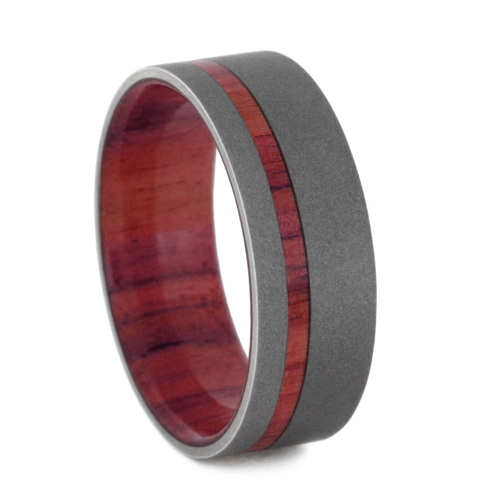 Wood and Titanium Wedding Bands