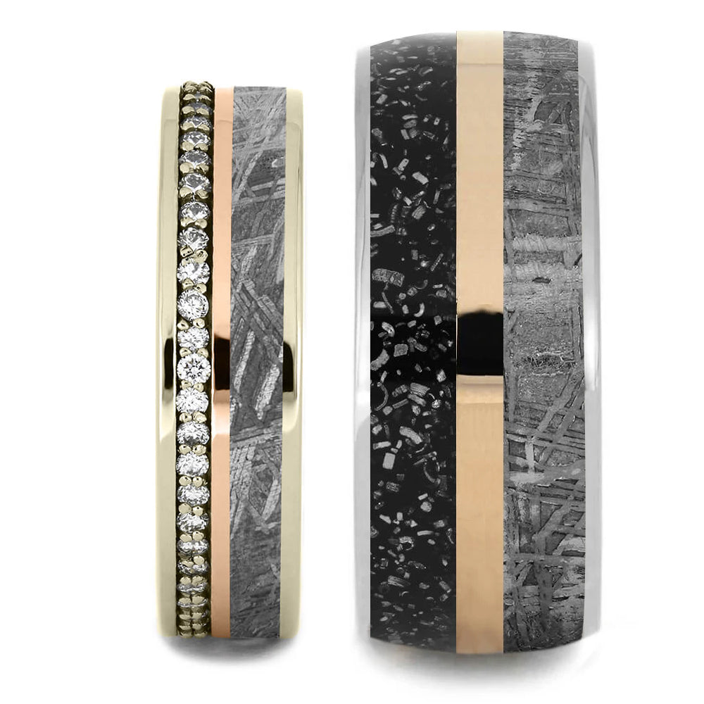 His and hers rose gold rings