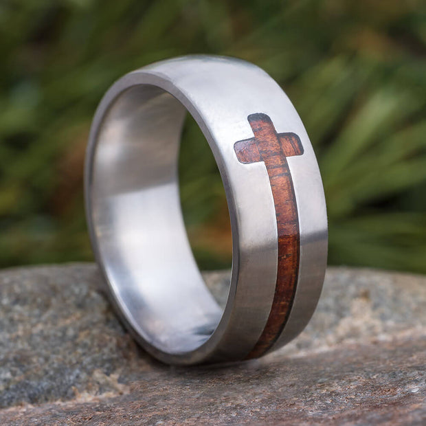 Wooden Cross Wedding Band