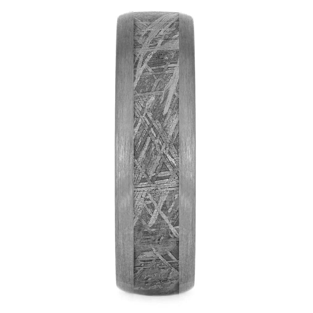 Meteorite Ring With Wood Sleeve in Titanium - Jewelry by Johan