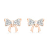 Tiny Ribbon Diamond Stud Earrings