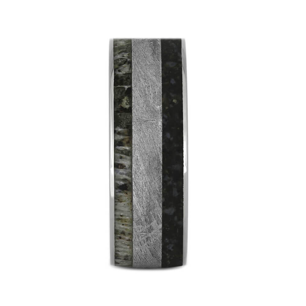 Flat Fossil Wedding Band