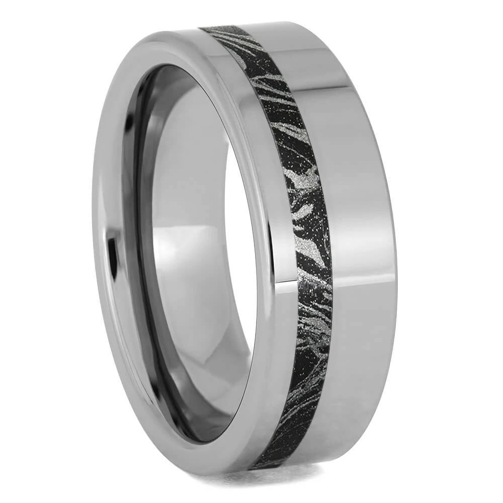 Mokume Gane Ring Black Tungsten store Wedding Band