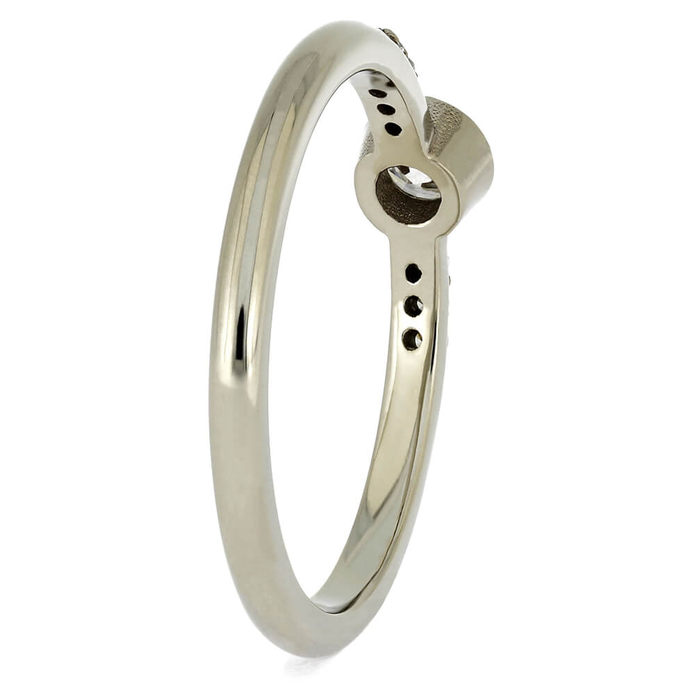 Polished Gold Engagement Ring with a Solitaire Diamond - Jewelry by Johan