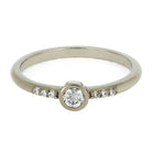 Polished Gold Engagement Ring with a Solitaire Diamond - Jewelry by Johan