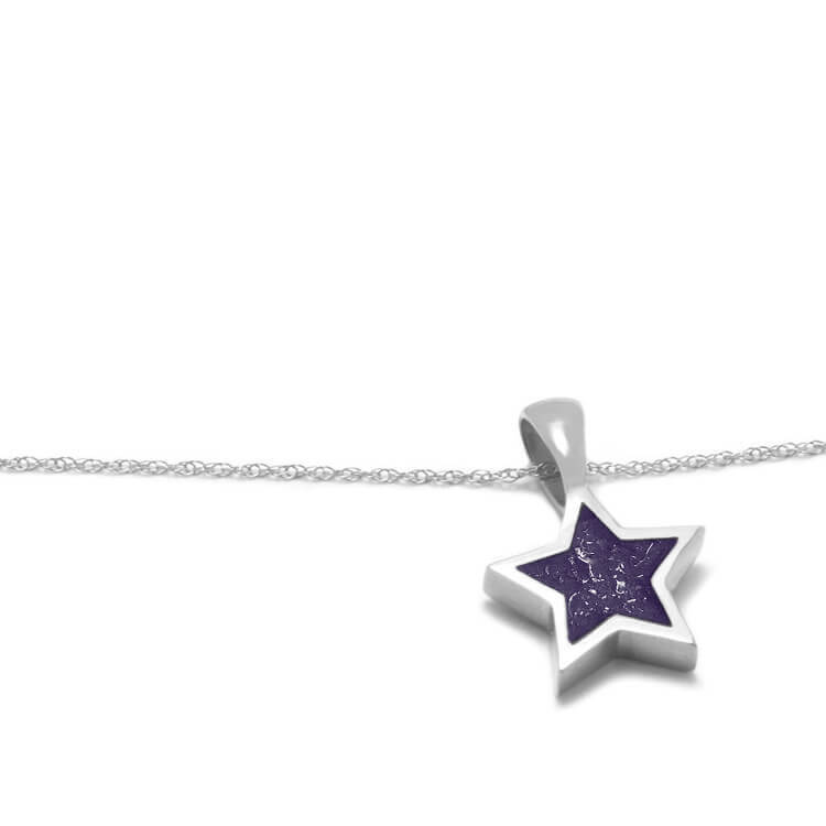 Purple Stardust™ Pendant Necklace in Sterling Silver-2425-PU - Jewelry by Johan