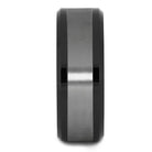 Black Ceramic & Titanium Men's Wedding Band, Two-Tone Ring - Jewelry by Johan