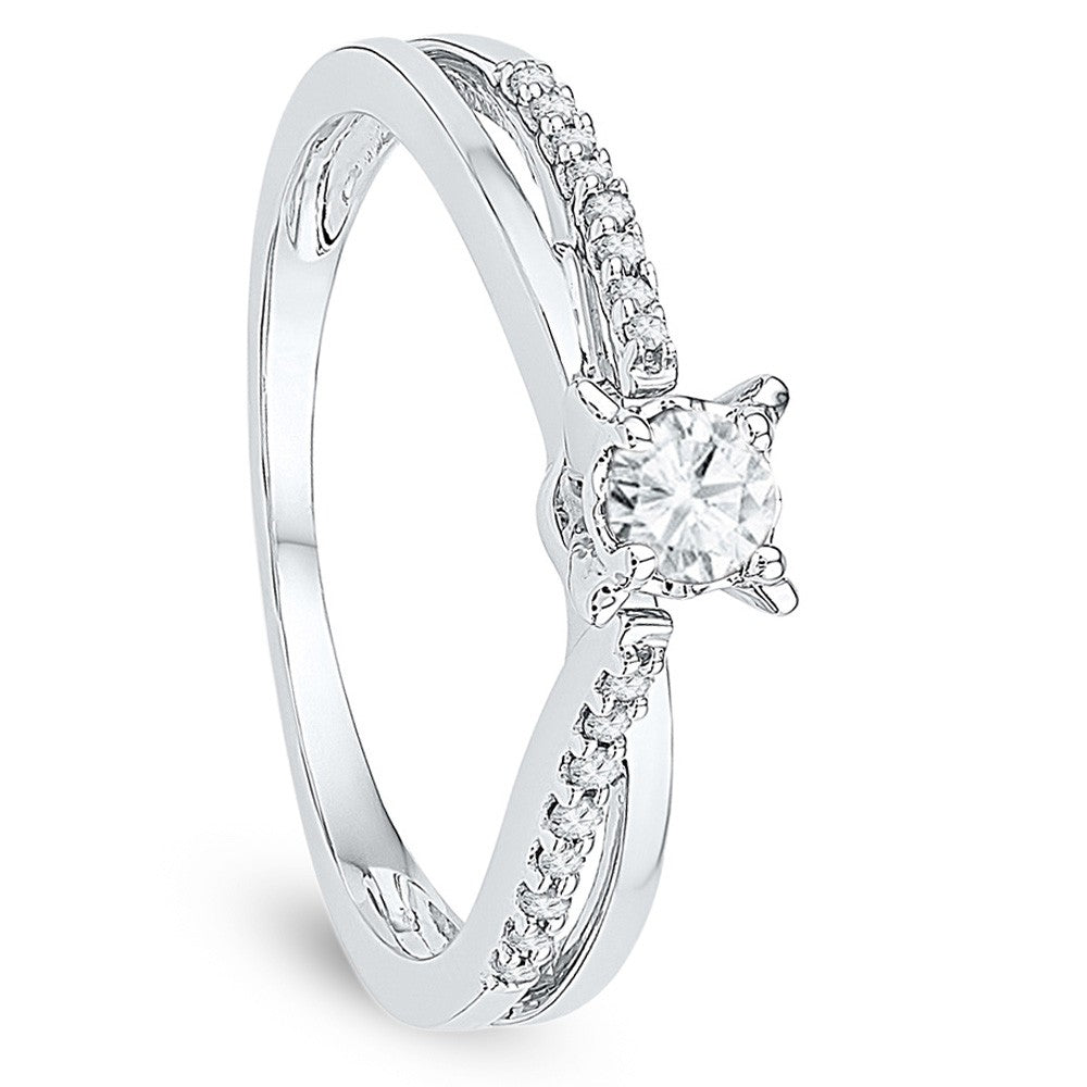 Diamond Engagement Ring in Sterling Silver-SHRP010581-SS - Jewelry by Johan