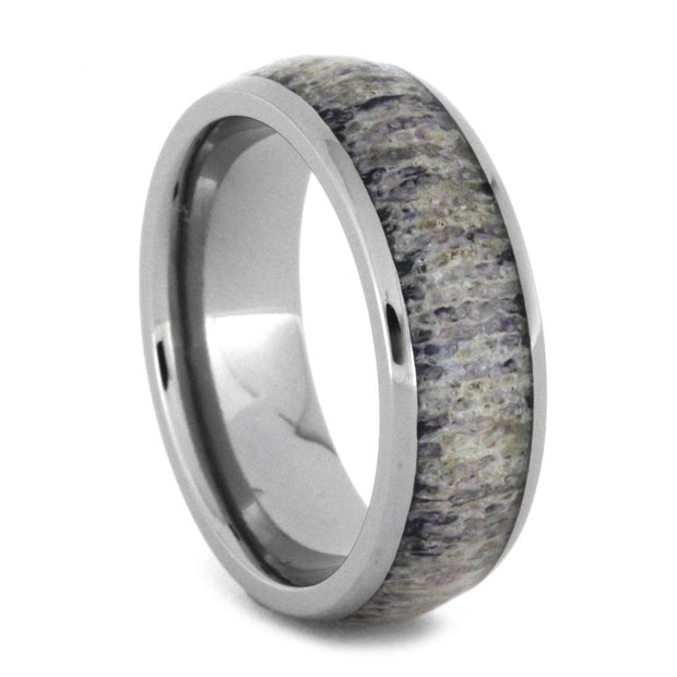 Purple Deer Antler Ring In Titanium, Size 7-RS8811 - Jewelry by Johan