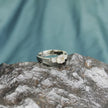 Morganite Engagement Ring with Moonstones and Meteorite