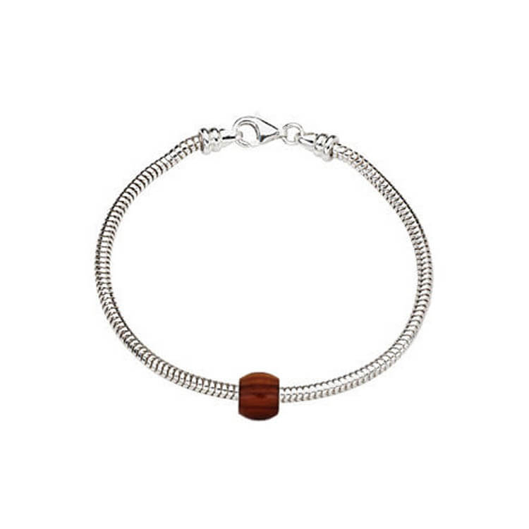 Tulipwood Charm Bead Bracelet