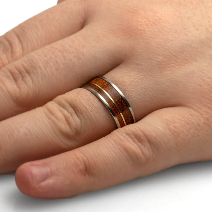 Koa Wood Wedding Band