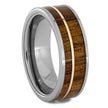 Koa Wood Wedding Band with Gold Pinstripe, Tungsten or Titanium - Jewelry by Johan