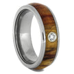 Wood Wedding Bands with Diamond