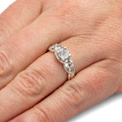 Three stone Sapphire Engagement Ring