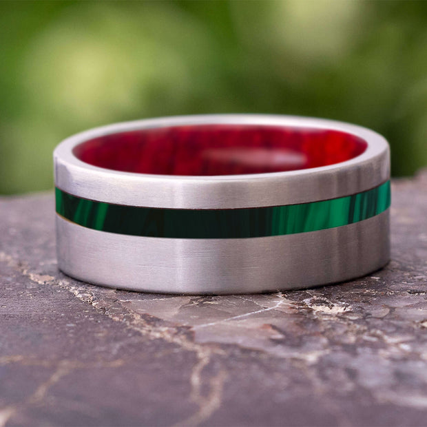 Green Men's Wedding Band
