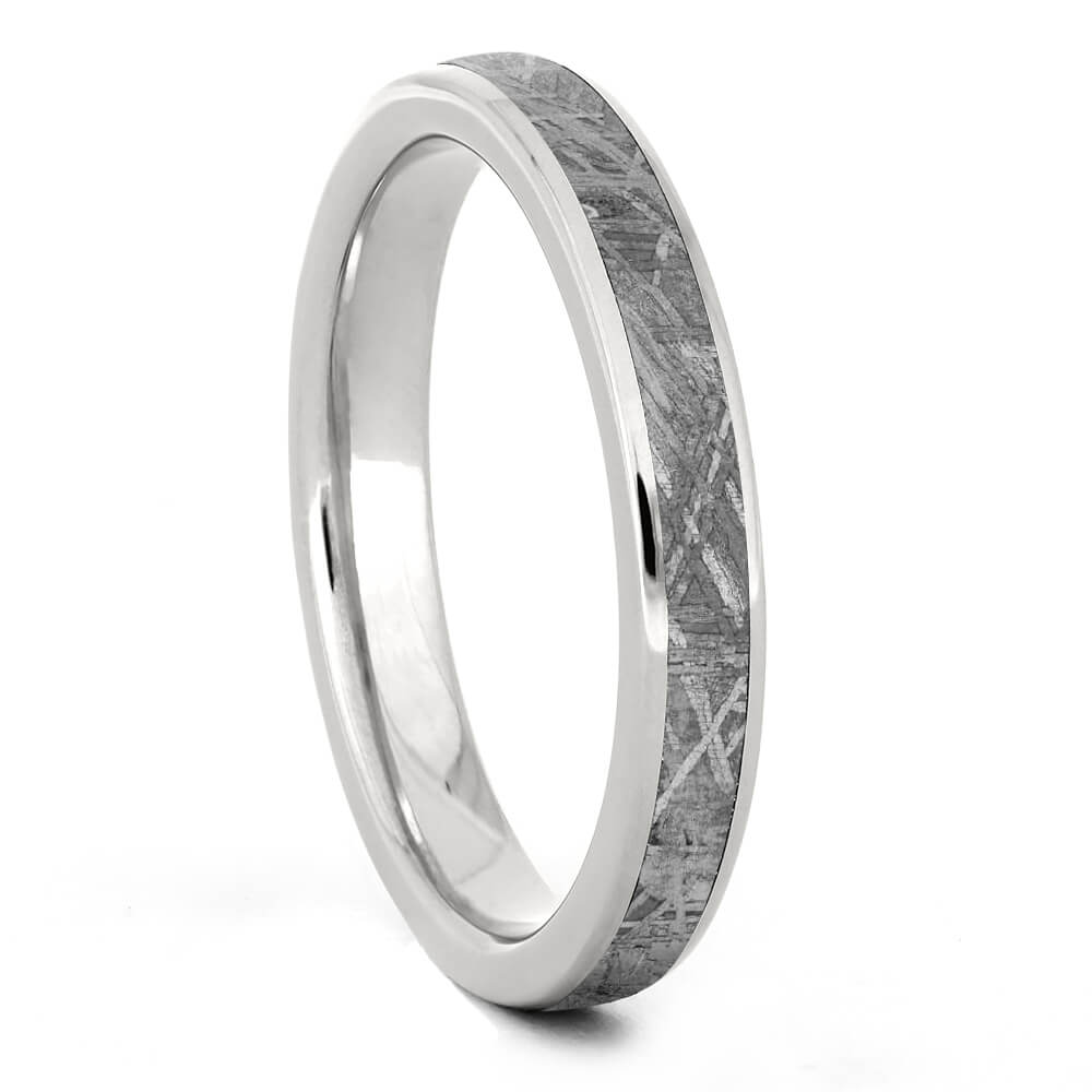 Women's Meteorite Wedding Band, 3mm Ring - Jewelry by Johan