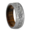 Meteorite Ring With Ironwood Sleeve And Titanium Edges-3182 - Jewelry by Johan