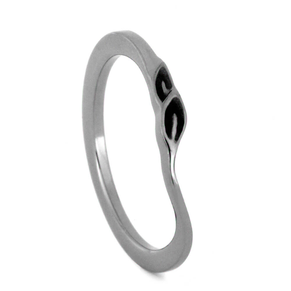 Titanium Bridal Ring Set, Meteorite Ring With Shadow Band