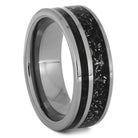 Tungsten Men's Ring With Stardust™ And Wood - Jewelry by Johan