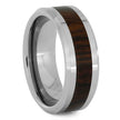 Tungsten Wedding Band with Natural Ironwood Inlay - Jewelry by Johan