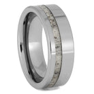 Tungsten Men's Wedding Band With Deer Antler Inlay - Jewelry by Johan
