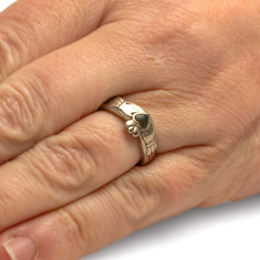 Claddagh Ring with Jade