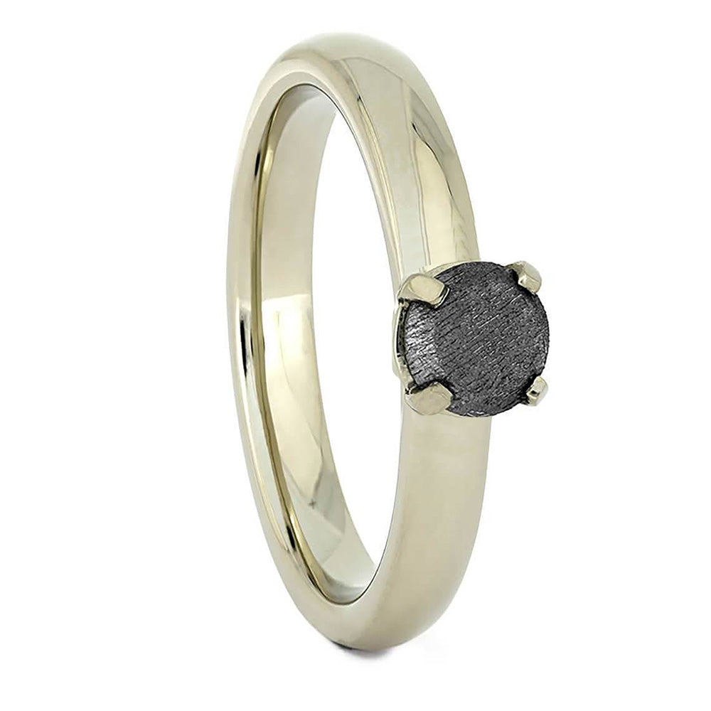 Solitaire Meteorite Stone Engagement Ring - Jewelry by Johan