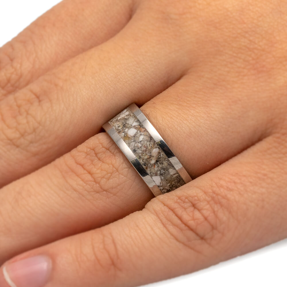 Titanium Memorial Ring With Ashes-3234 - Jewelry by Johan