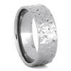 Titanium Men's Wedding Band with Hammered Finish